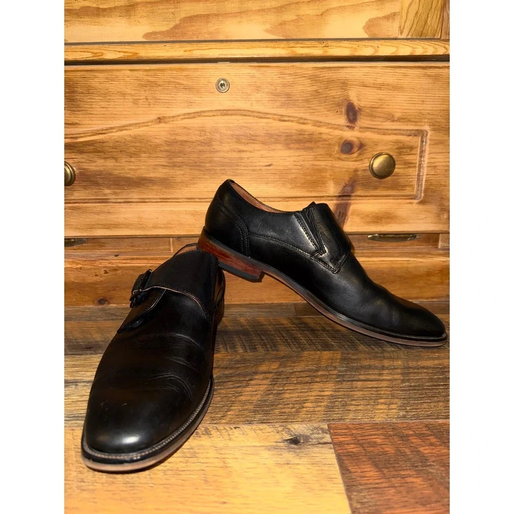 Florsheim SORRENTO Black Leather Single Monk Strap Dress Shoes 14293-001 Size 8M